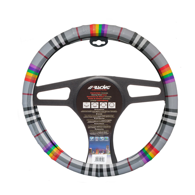 Simoni Racing Stuurwielhoes Fancy - Meerkleurig Eco-Leder - 37-39cm