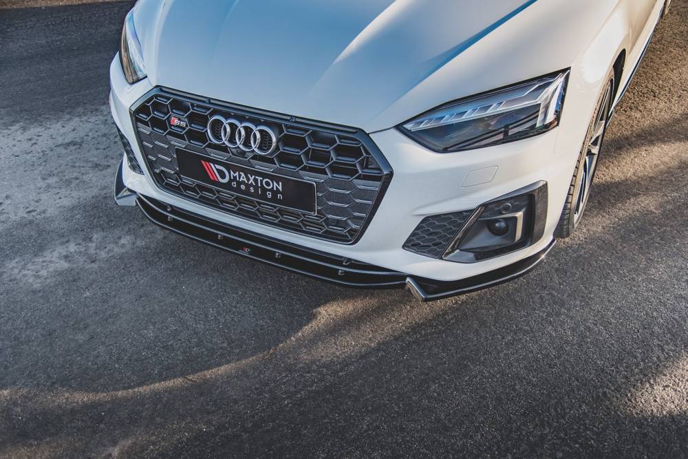 Voorspoiler V.2 Audi A5 S-Line S5 F5 FL Maxton Glans Zwart
