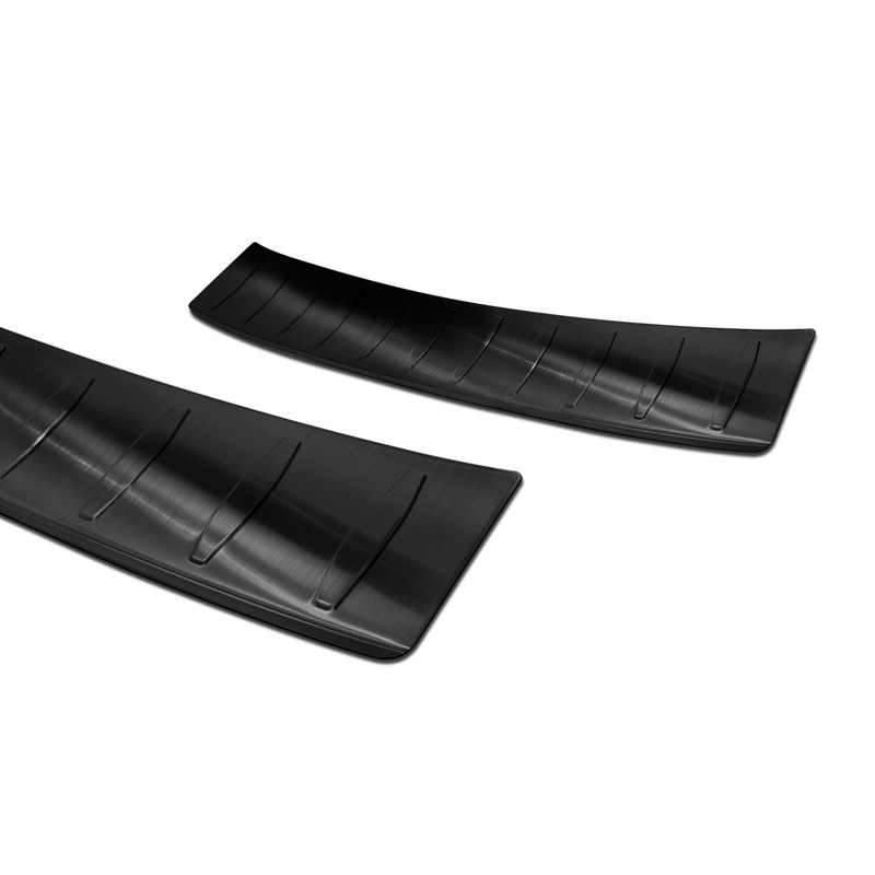Zwart RVS Achterbumperprotector  Opel Corsa F HB 5-deurs GS-Line 2019- 'Ribs'