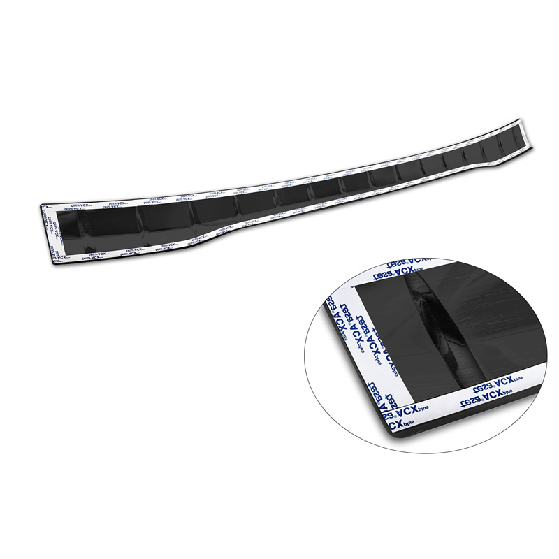 Zwart RVS Achterbumperprotector  Ford Transit Custom & Tourneo Custom (V710) 2023- / Volkswagen Transporter T7 2024- 'Ribs'
