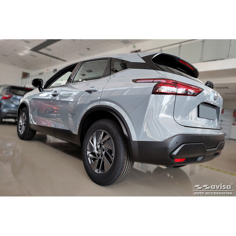 Zwart RVS Achterbumperprotector  Nissan Qashqai III 2021- 'Ribs'