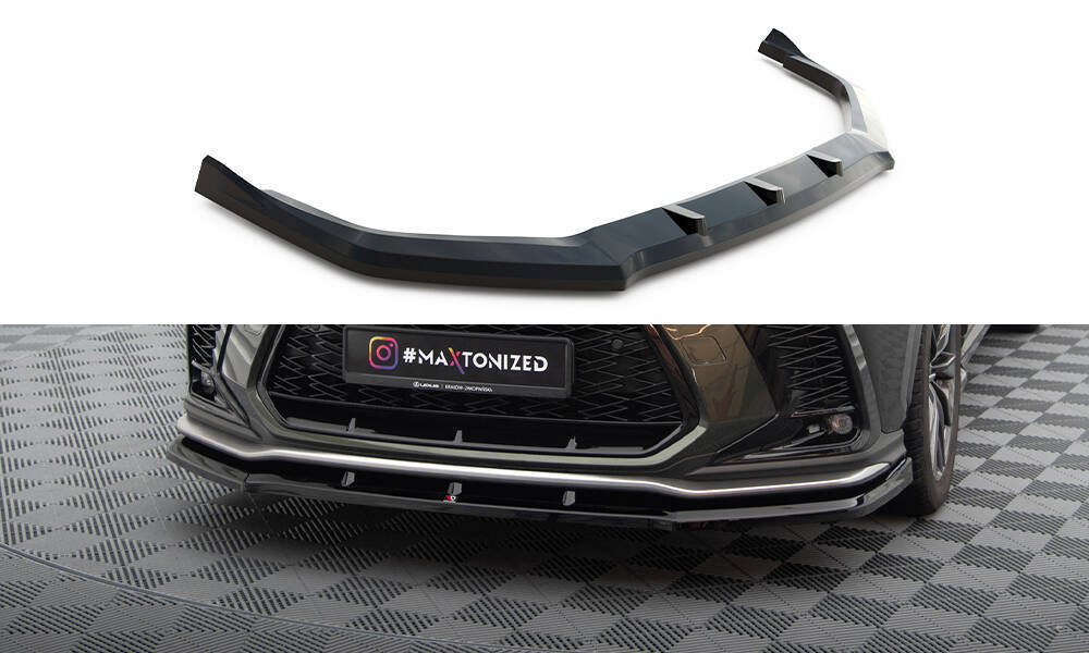 Voorspoiler V.1 Lexus NX F-Sport Maxton Glans Zwart