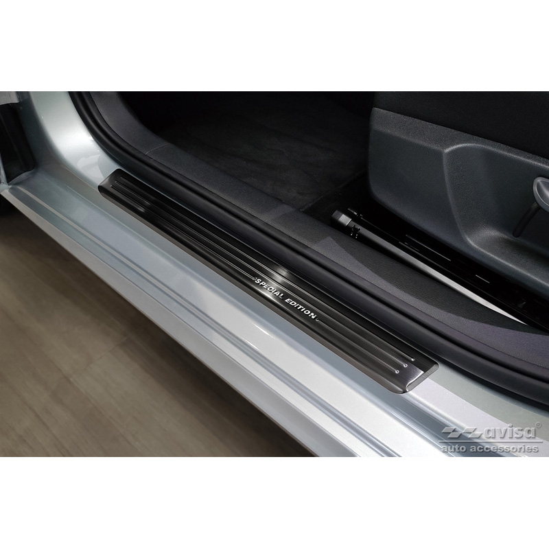 Zwart RVS Instaplijsten  Skoda Fabia IV Hatchback 2021- 'Special Edition' - 4-delig