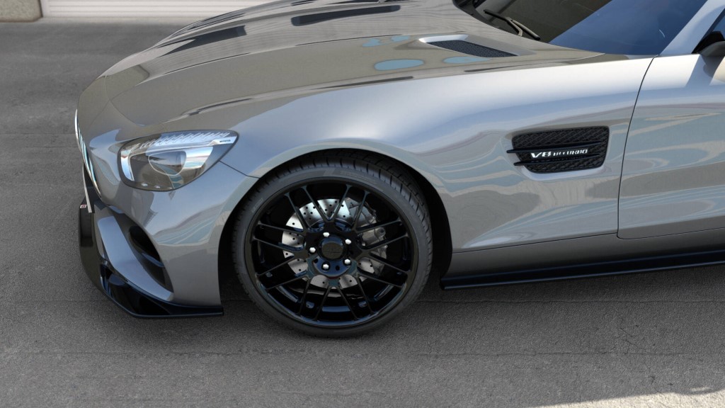 Voorspoiler Mercedes AMG GT S C190 Glans Zwart
