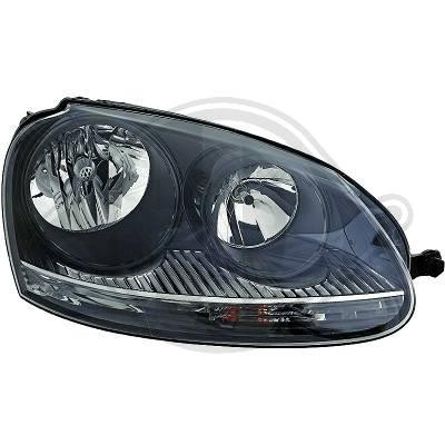 Koplamp links GOLF V 04-08 "GTI" ZWART