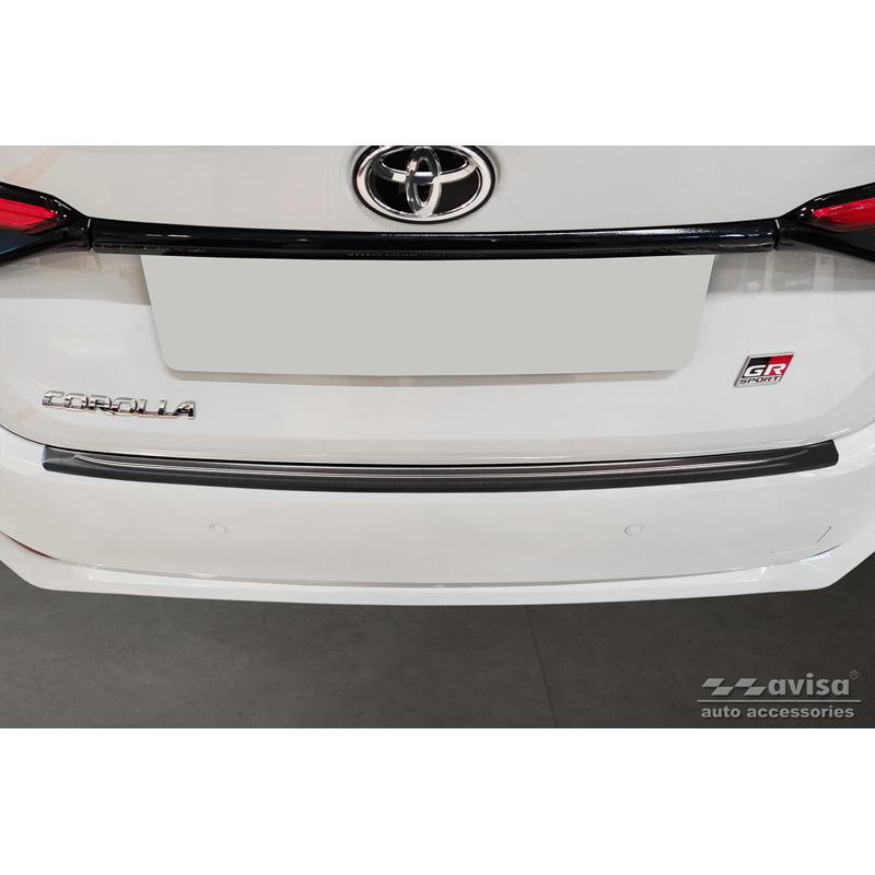 Zwart RVS Achterbumperprotector  Toyota Corolla XII Sedan 2019-