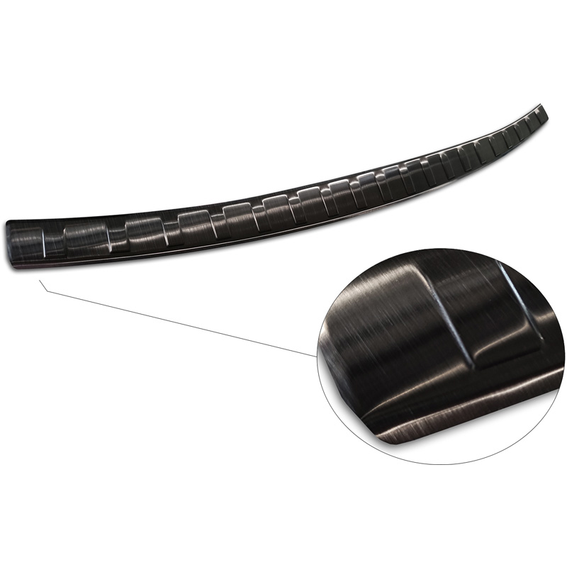 Zwart RVS Achterbumperprotector  Skoda Enyaq iV 2020- excl. Coupe 'Ribs'