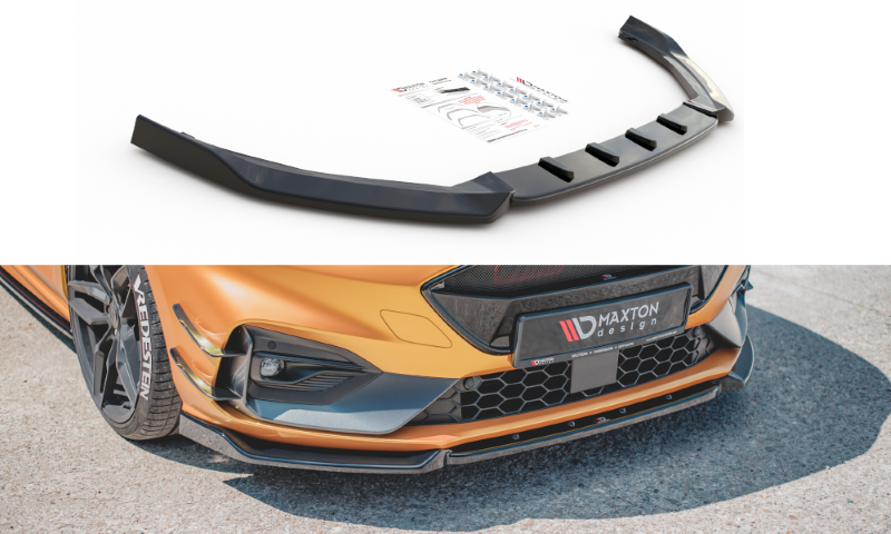 Voorspoiler Ford Focus ST / ST-Line Mk4 V.7 Glanzend Zwart