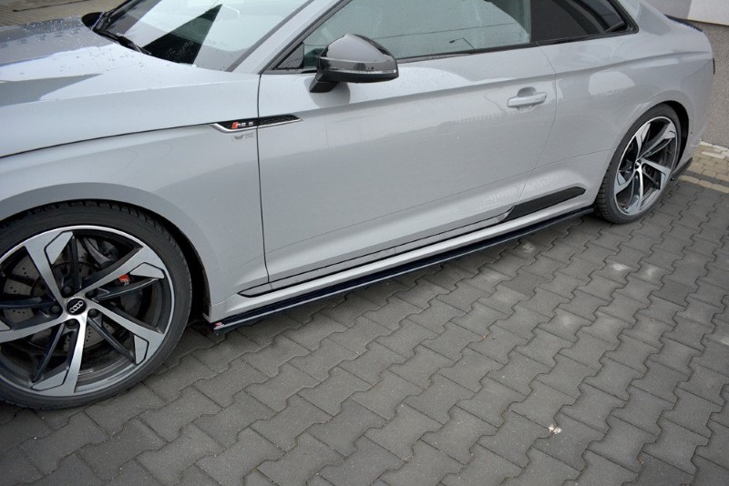 Zijskirts Diffusers Audi RS5 F5 Coupe Glanzend Zwart