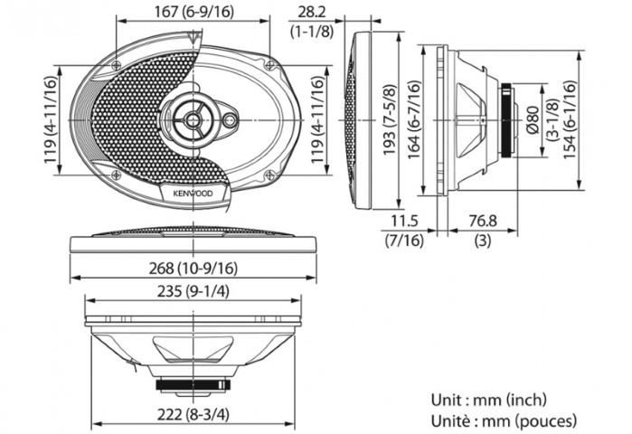 KENWOOD KFC-E6965 Speaker
