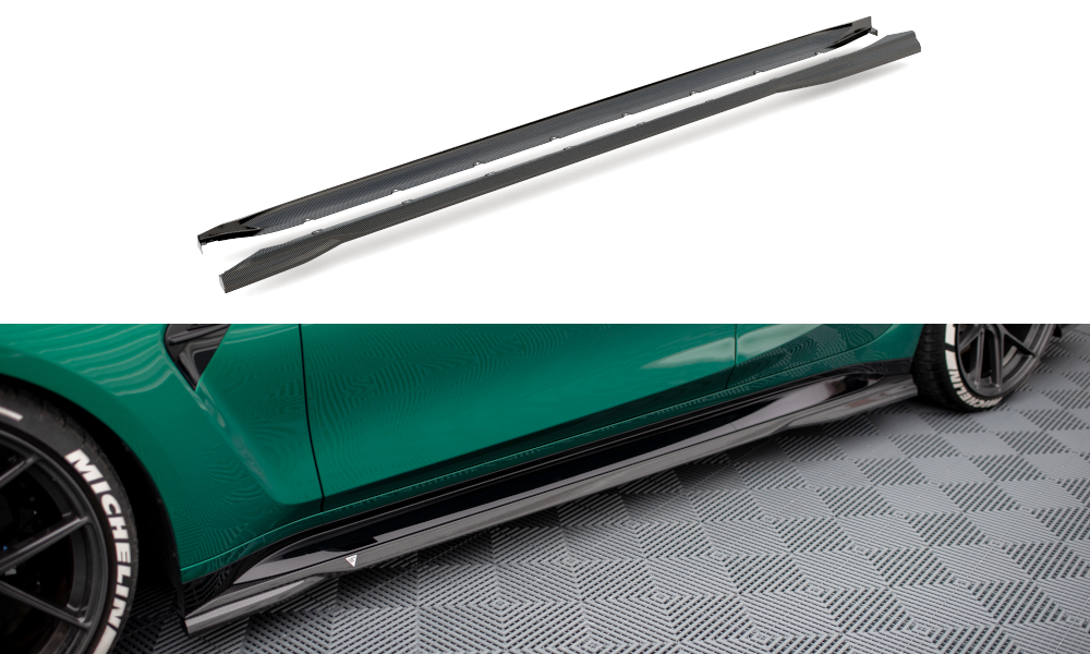 Zijskirts BMW M3 G80 / G81 Maxton Carbon