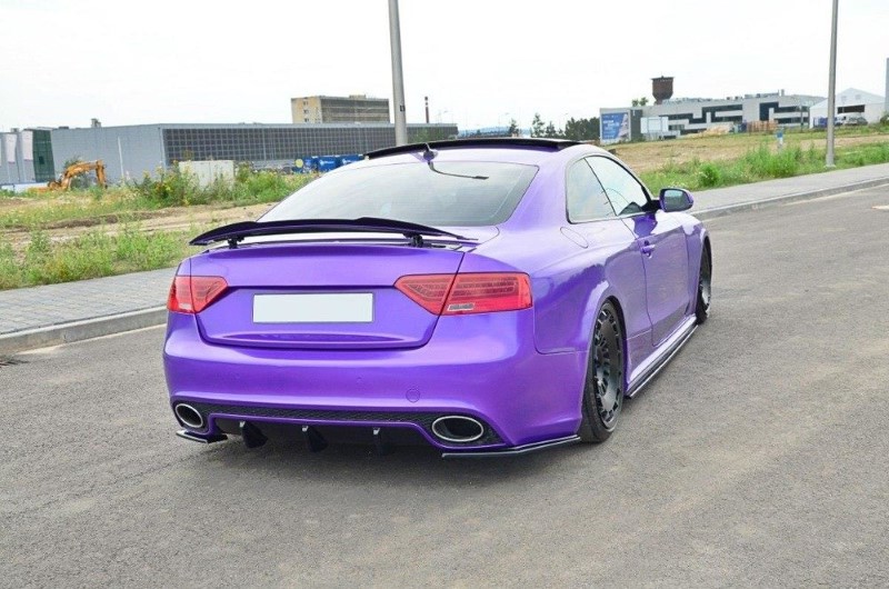 Achterzij Spoilers Audi RS5 8T /  8T FL Glanzend Zwart