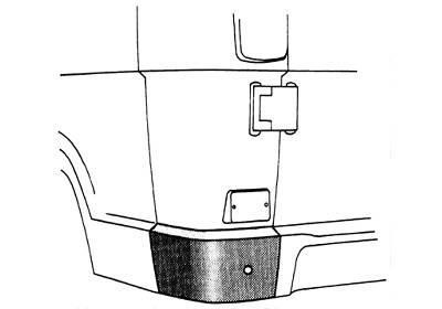 hoekdeel, achter, links Mercedes W601/W602, 207D, 1977 -