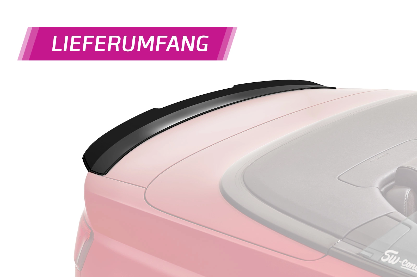 Achterspoiler Audi A3 8V Cabriolet (01/2014–) Glans Zwart – CSR Automotive