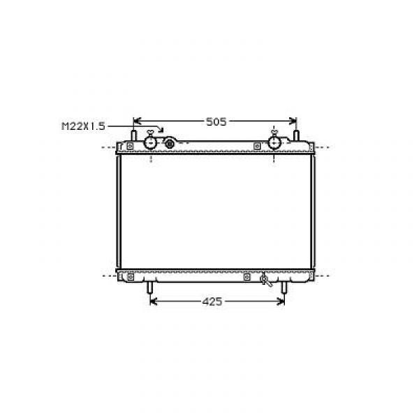 Radiator BRAVO/BRAVA 98->> 375x563 1.2 16V +/-AC