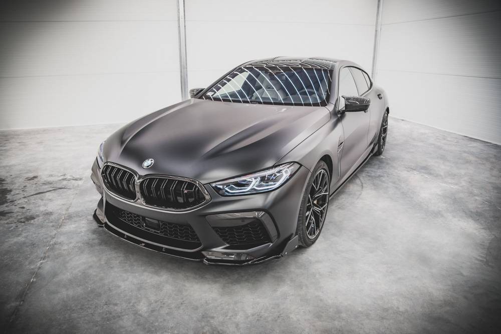 Voorpsoiler V.1 BMW M8 Gran Coupe Maxton Glans Zwart