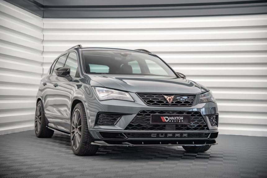 Voorspoiler Ateca Maxton Design glans zwart V.2