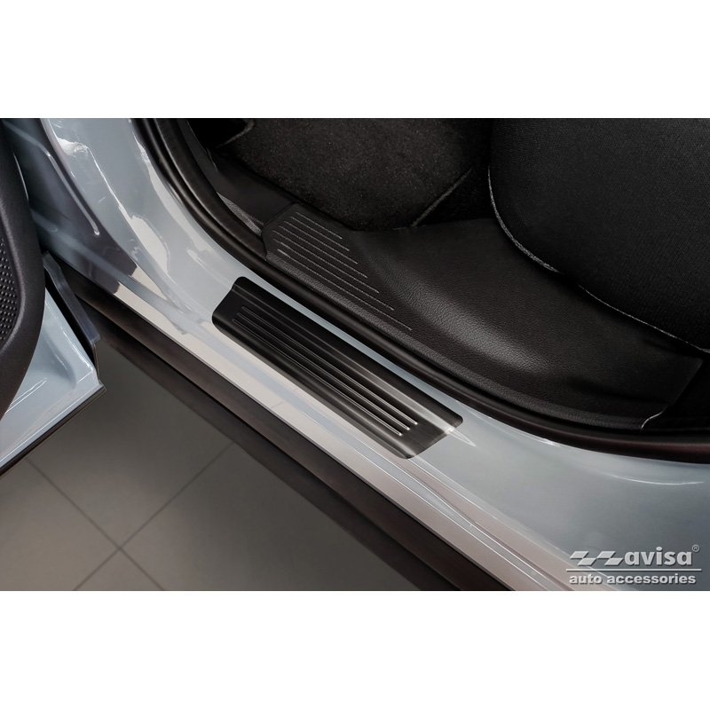 Zwart RVS Instaplijsten  Nissan Qashqai III 2021- - 'Special Edition' - 4-delig