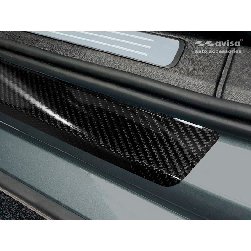 3D Zwart Carbon Instaplijsten  Volvo S60 III & V60 II 2018- 4-delig