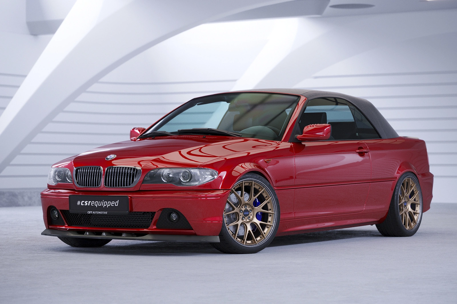 Voorspoiler BMW 3er E46 Coupé / Cabrio Glans Zwart – 03/2003–09/2006