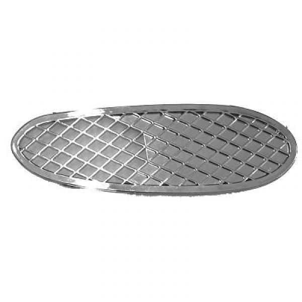 Bumper Grill L.AU.W220 98-00 Chroom-ZWART