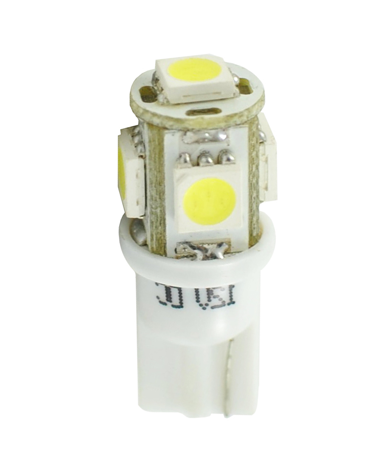 M-tech L054 wit LED T10 12v 5x SMD5050 2 stuks