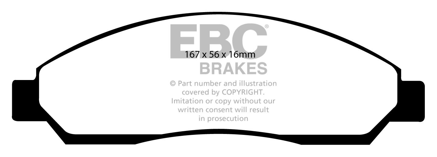 EBC Brakes ISUZU D-MAX 2.5 TD 4WD (TFS54) 2004-2008 Remblokken v