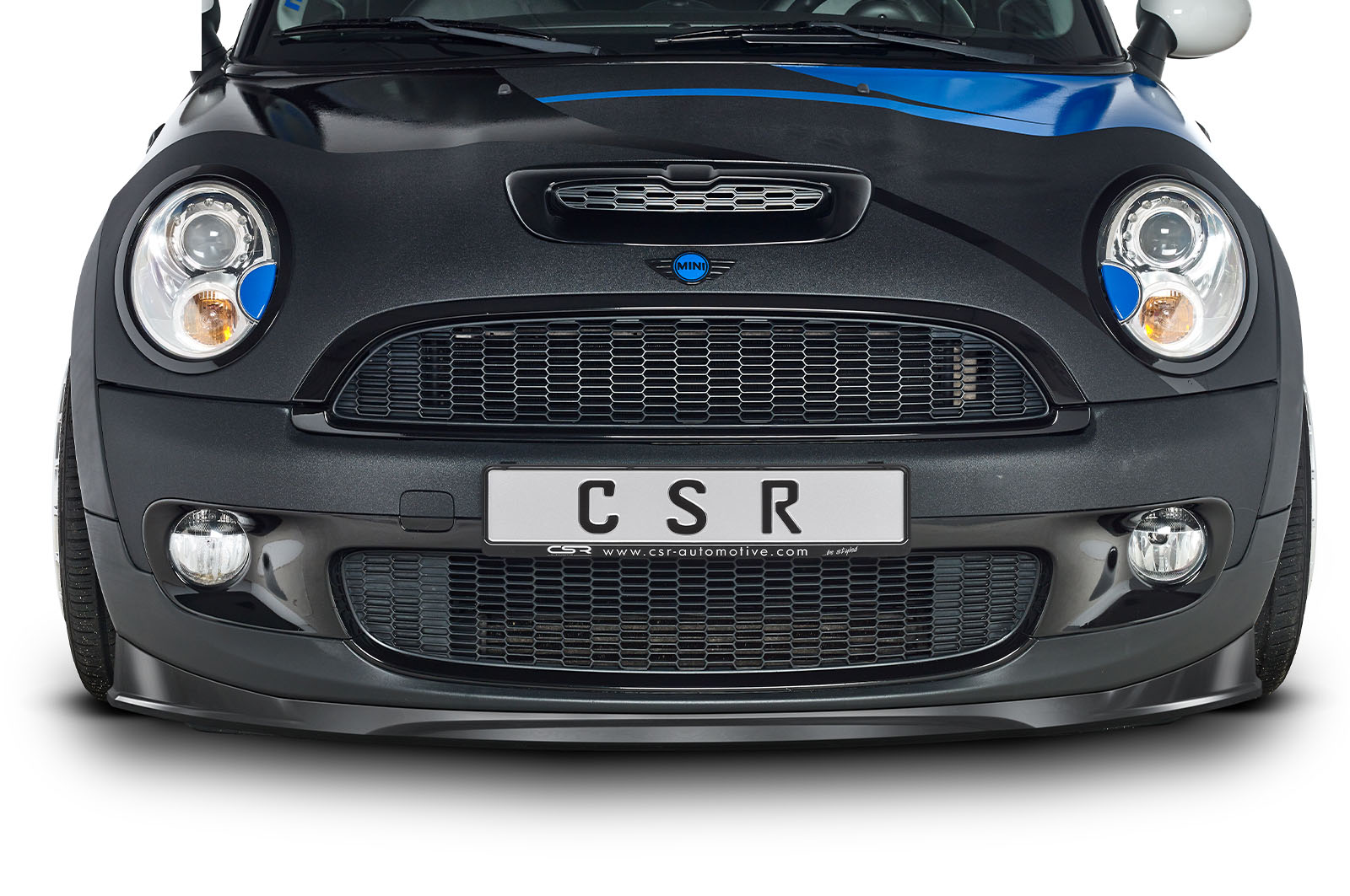 Voorspoiler Mini Cooper Coupe JCW (R58/R59) CSR Glans zwart
