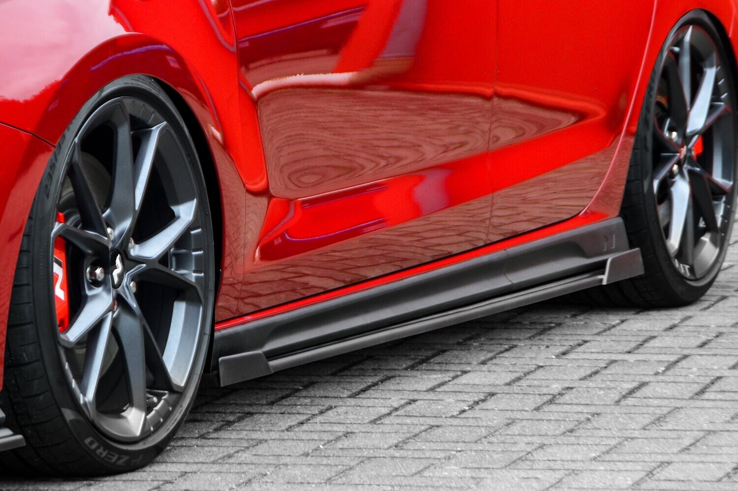 Zijskirts met vleugel voor + achter Hyundai I30N Facelift