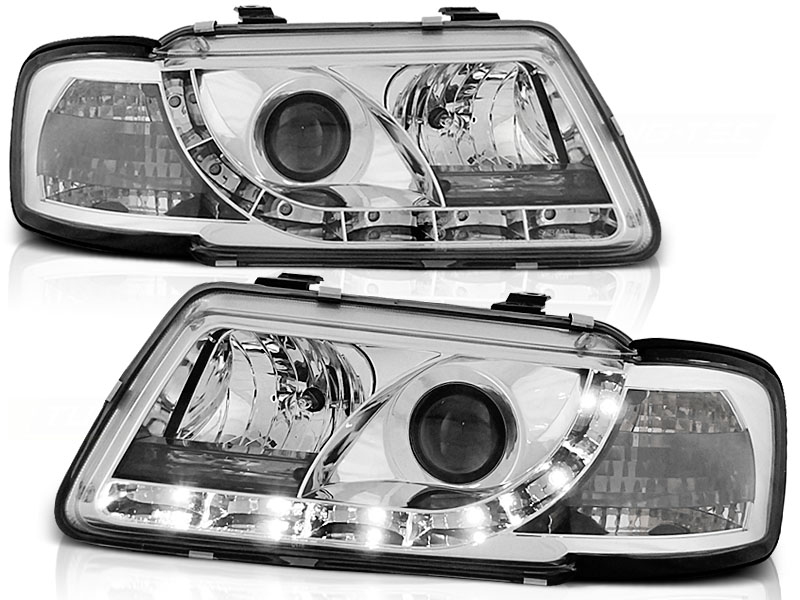 Faros Audi A3 8L LED Los ojos del Diablo Dayline cromo