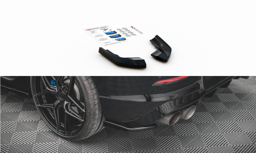 Zijdiffuser V.2 Volkswagen Golf 8 R Maxton Glans Zwart