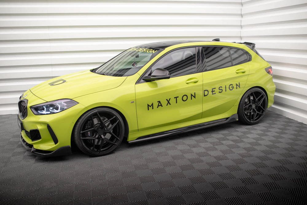 Zijskirts V.5 BMW 1 F40 M Pakket & M135i Maxton Glans Zwart