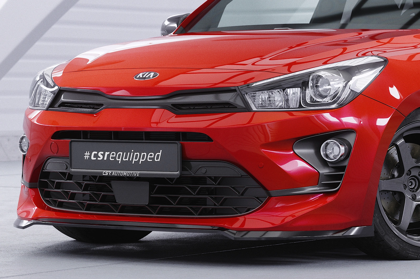 Voorspoiler Kia Rio 4 (YB) Facelift Glans Zwart van CSR Automotive (2020-)