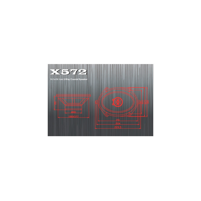 Excalibur X572 – 5"" x 7"" (13 x 18cm) 2-weg Coaxiaal 450W Autospeakers