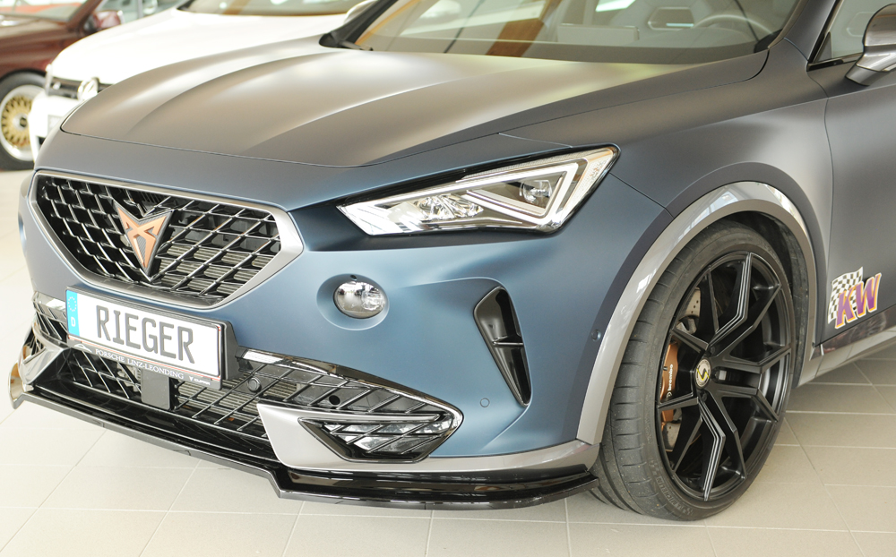 Voorspoiler Cupra Formentor Rieger Design glans zwart