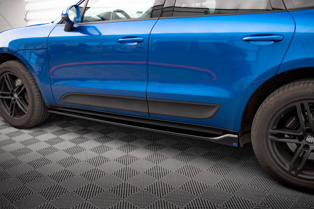 Zijskirts Porsche Macan Mk1 Maxton Glans Zwart