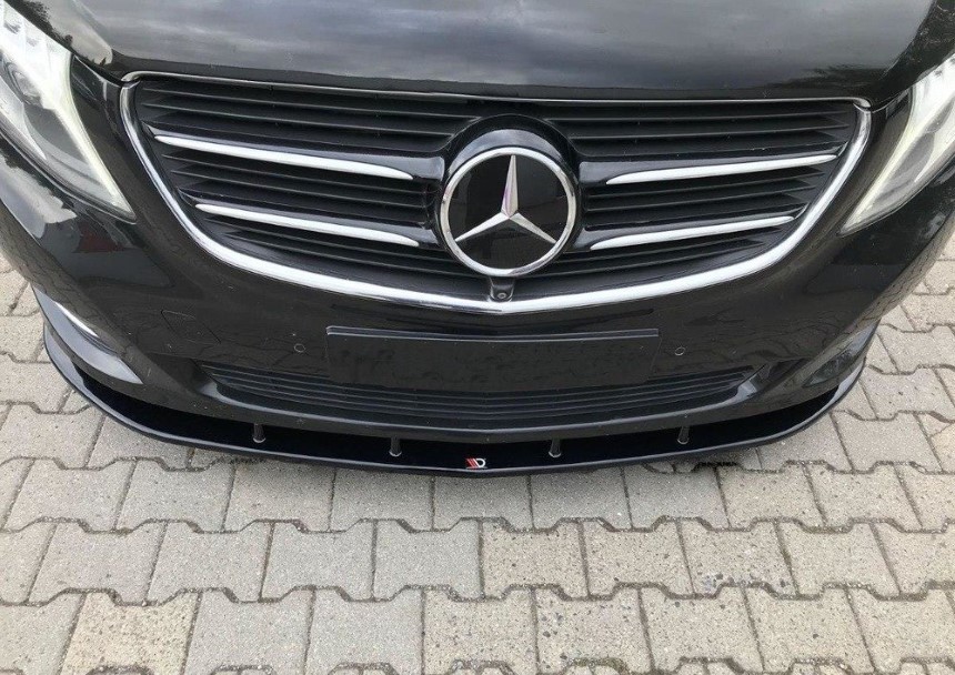 Voorspoiler Mercedes V-Klasse W447 Maxton Design glans zwart v.2