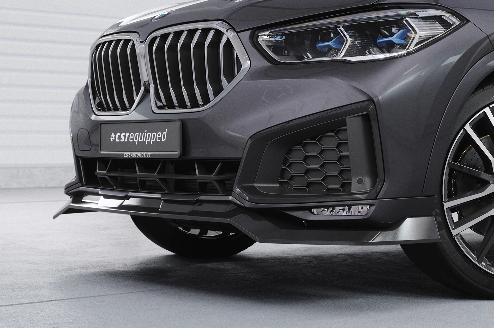 Voorspoiler BMW X6 (G06) Basis glans zwart