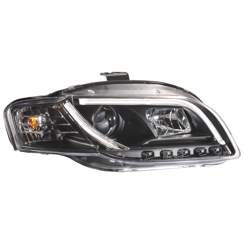 Set Koplampen incl. DRL 'Light-Bar'  Audi A4 B7 2005-2008 - Zwart