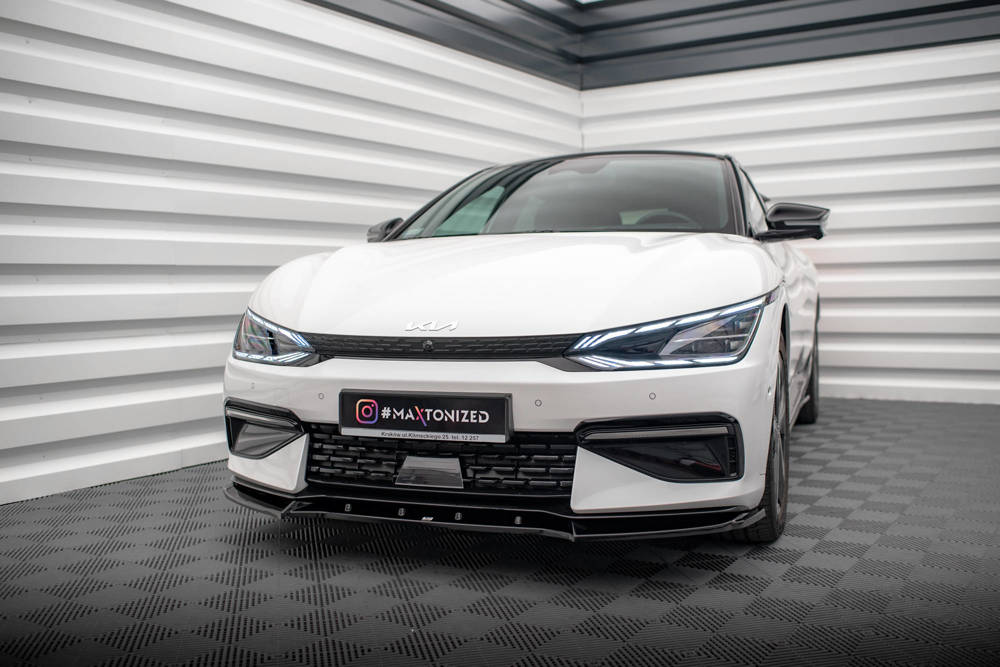 Voorspoiler V.2 Kia EV6 GT-Line Maxton Glans Zwart