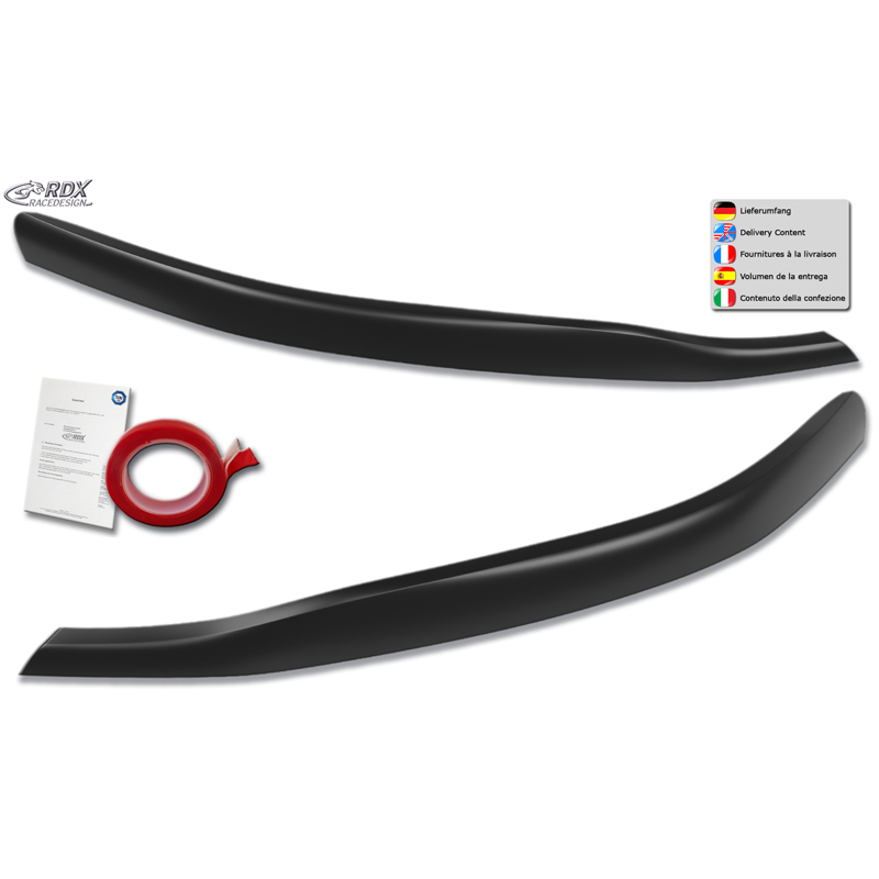 RDX Koplampspoilers  Ford Transit Custom & Tourneo Custom (V710) 2023- (met Halogeen) (ABS)