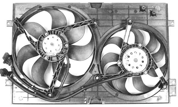 DUBBELE FAN Audi A3 8LGOLF 97-03 1.4 /1.8/2.3 VR5 +A/C