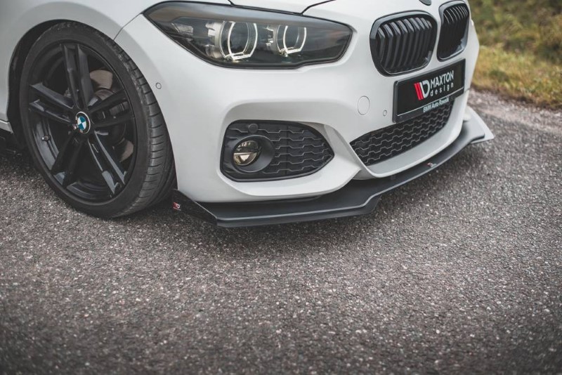 Race voorspoiler + rand BMW 1 F20 Maxton Design zwart