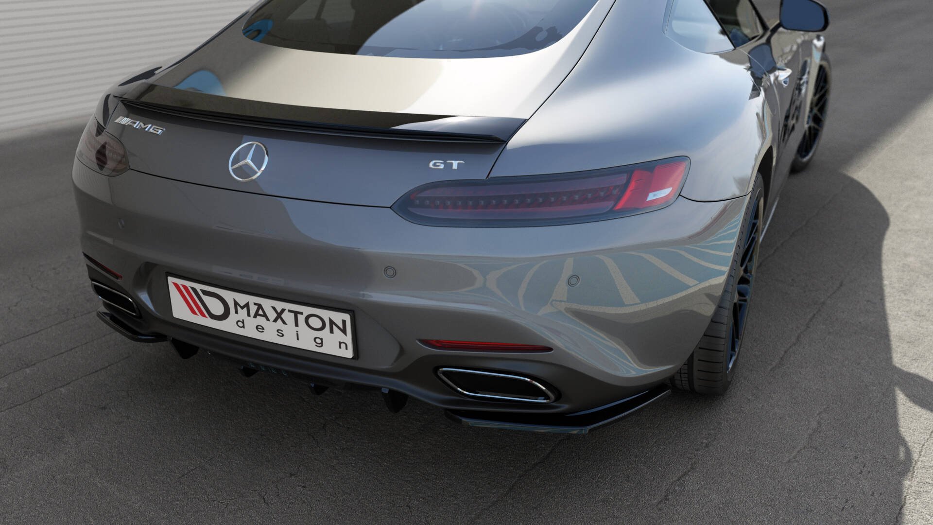 Diffusor Mercedes AMG GT / GT S C190 Glans Zwart
