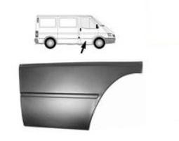 deurplaat, groot, rechts Ford Transit, 1986-1994