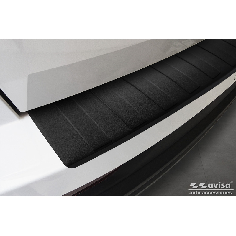 Matzwart RVS Achterbumperprotector  Skoda Karoq Facelift 2022- + Sportline Facelift 2022-  'Ribs'