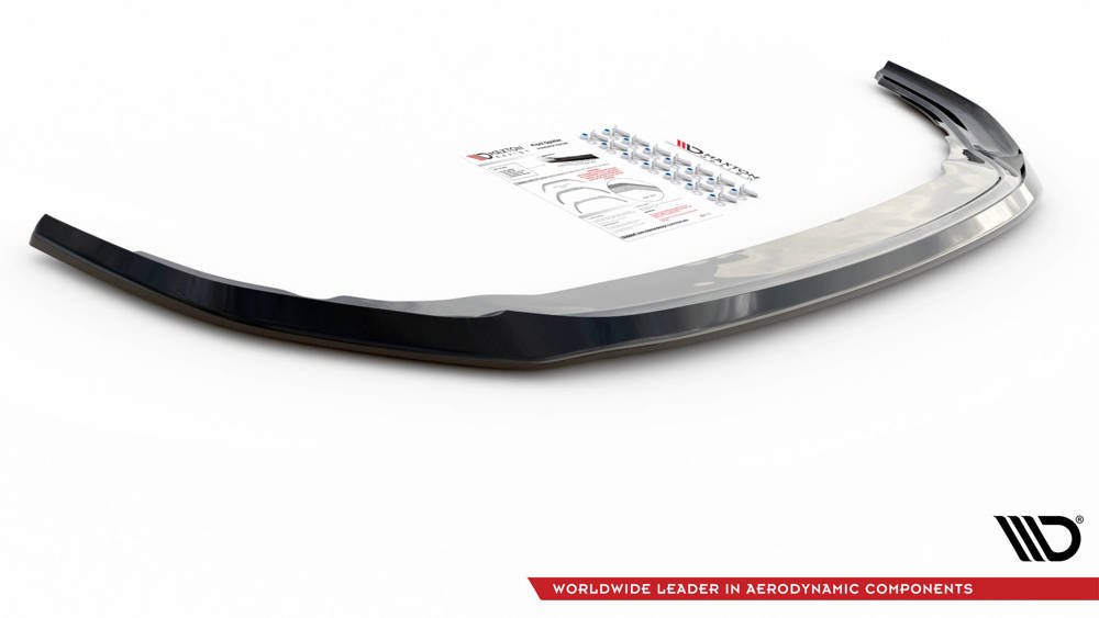 Voorspoiler V.5 Volkswagen Golf 8 R Maxton Glans Zwart