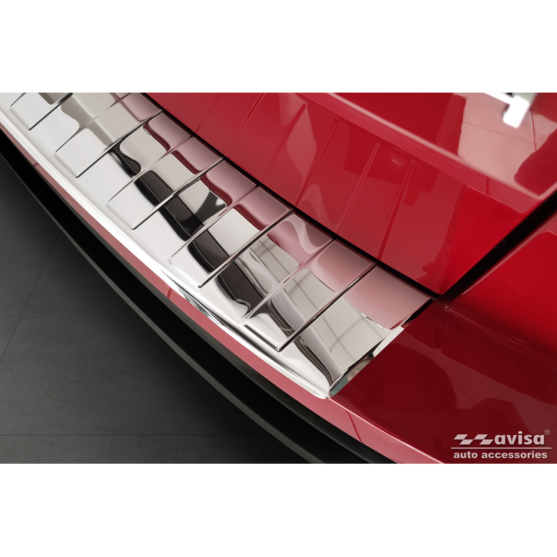 Chroom RVS Achterbumperprotector  Skoda Karoq Facelift incl. Sportline 2022- 'Ribs'