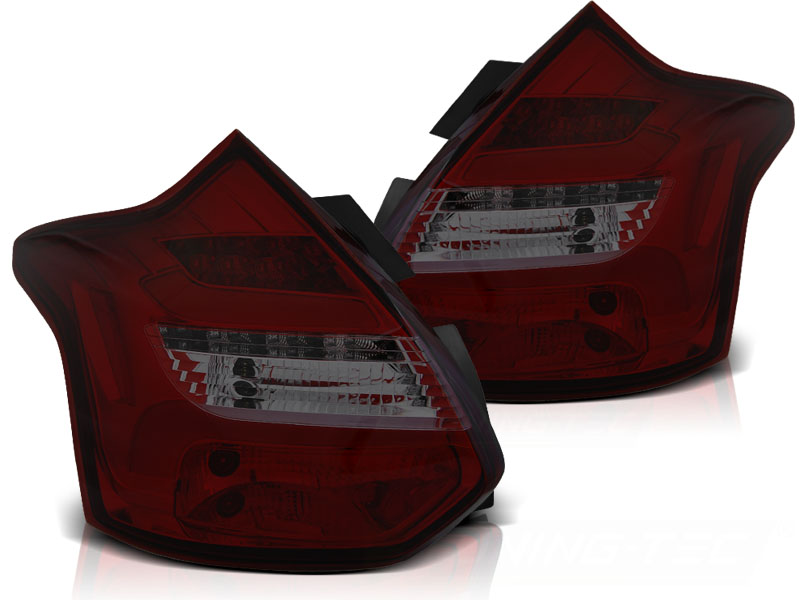 Taillights Ford Focus III 5 door 2011- LED red/Smoke