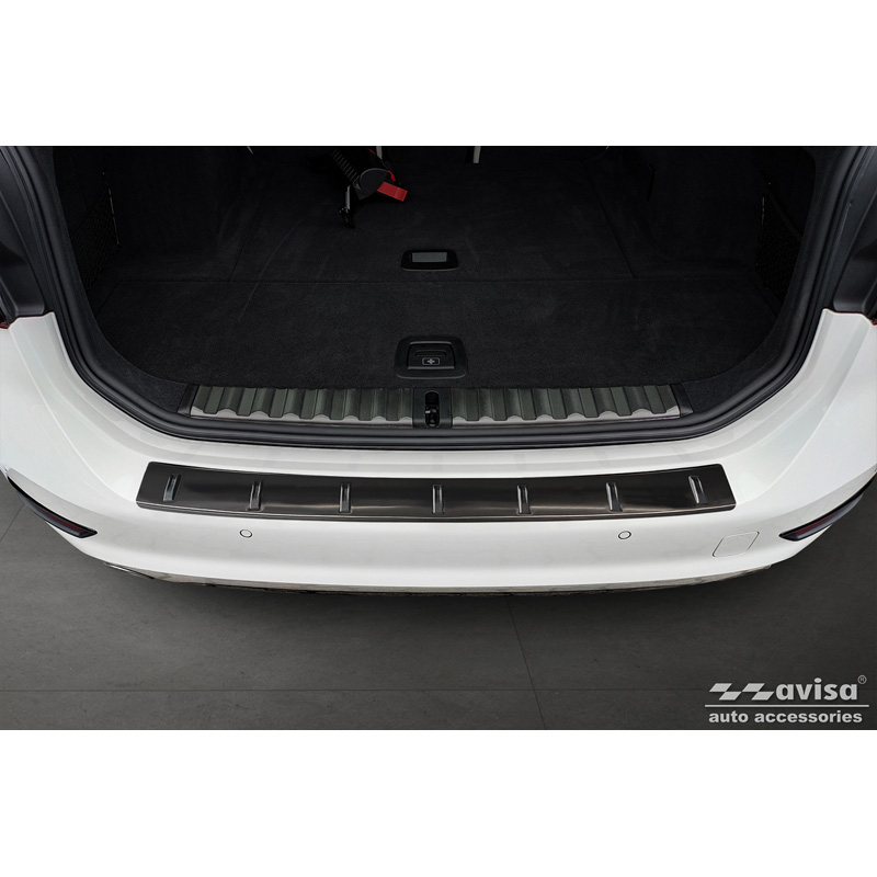 Zwart RVS Achterbumperprotector  BMW 3 Serie (G21) Touring 2019-2022 'STRONG EDITION'